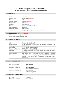 CV Template for Software Engineer