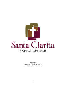 SCBC-Bylaws - Santa Clarita Baptist Church