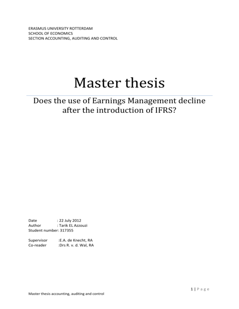 erasmus university thesis database