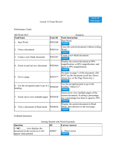 Lesson 12 Exam Review Performance Tasks MS Word 2013