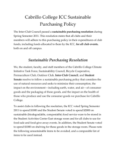 ICC Sustainable Purchasing Policy