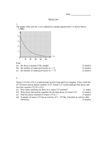 Date: Decay Law 1. The graph of the activity A of a radioactive