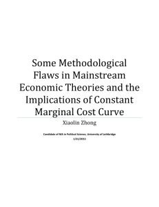 Some Methodological Flaws in Mainstream Economic Theories and