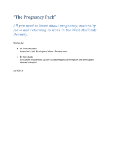 Approaching Maternity leave - Health Education West Midlands