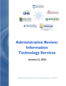 UMS Administrative Review:Information Technology Services