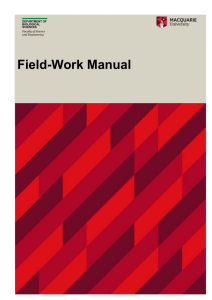 The Department of Biological Sciences fieldwork manual