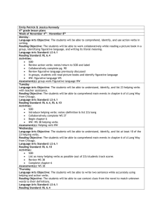 Emily Petrick & Jessica Kennedy 6th grade lesson plans Week of