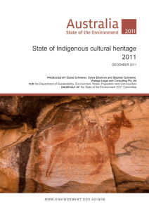 State of Indigenous cultural heritage 2011