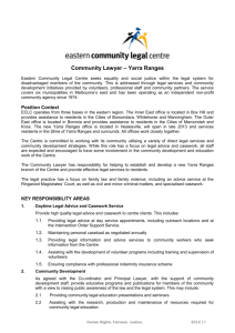 Position Description - Eastern Community Legal Centre