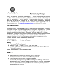 Manufacturing Manager