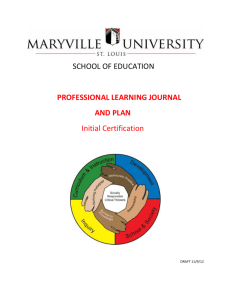 professional learning journal and plan
