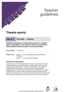 Drama assessment teacher guidelines | Theatre sportz