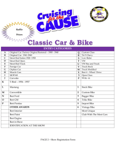 Classic Car & Bike Signup Sheet