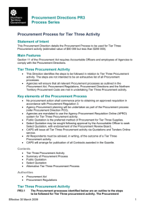 01_PR3: Procurement Process for Tier Three Activity (30 March 2009)