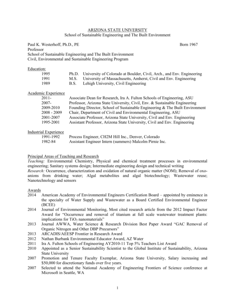 Table Of Contents Engineering Faculty Websites