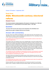 AQA: Nineteenth-century electoral reform