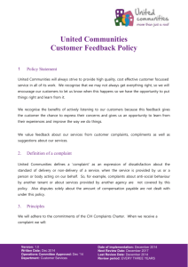 UC Customer Feedback Policy