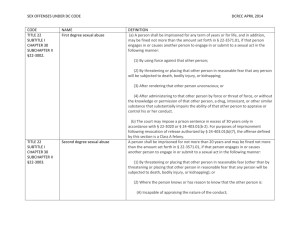 DC Code of Sex Crimes Definitions