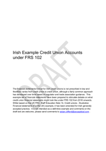 Irish Example Credit Union Accounts under FRS 102