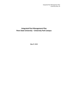 Integrated Pest Management Plan - Environmental Health and Safety