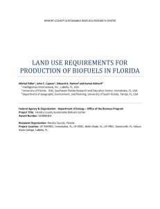 Relationship between the biofuels generations and land use