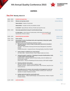 updates to agenda - Accreditation Canada