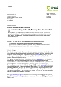 Response to Celtique drilling application Wisborough Green
