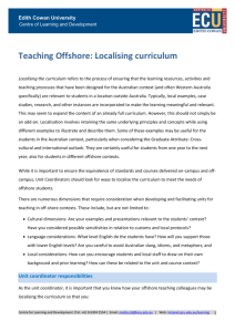 Teaching Offshore: Localising curriculum