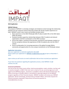 2013 Application IMPAQT Mission The purpose of IMPAQT is to