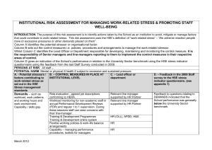 Work-Related Stress Risk Assessment & Staff Well-being