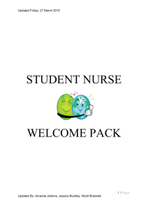 Student Nurse Welcome Pack - the University of Salford