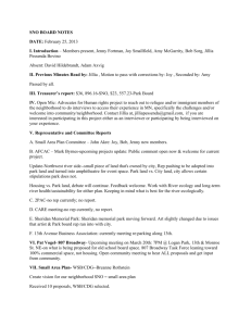 SNO BOARD NOTES DATE: February 25, 2013 I. Introduction