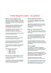 Trade Support Loans - at a glance