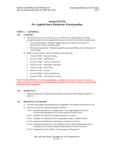 071326 Pre-Applied Sheet Membrane