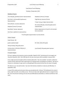 Local School Council Meeting Minutes September, 2014
