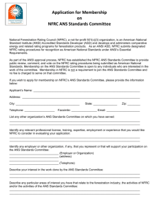 NFRC ANS Standards Committee Application