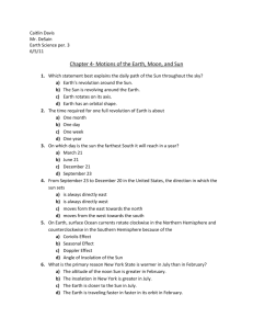science exam review sheet project