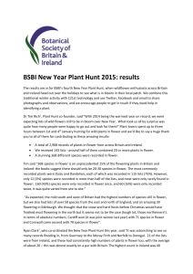 BSBI New Year Plant Hunt 2015: results