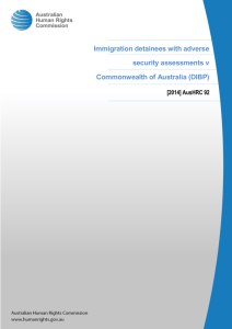 "Immigration detainees with adverse security assessments v