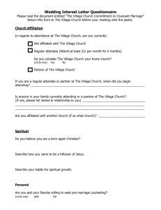 Village Church Wedding Application