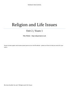 Religion and Life Issues