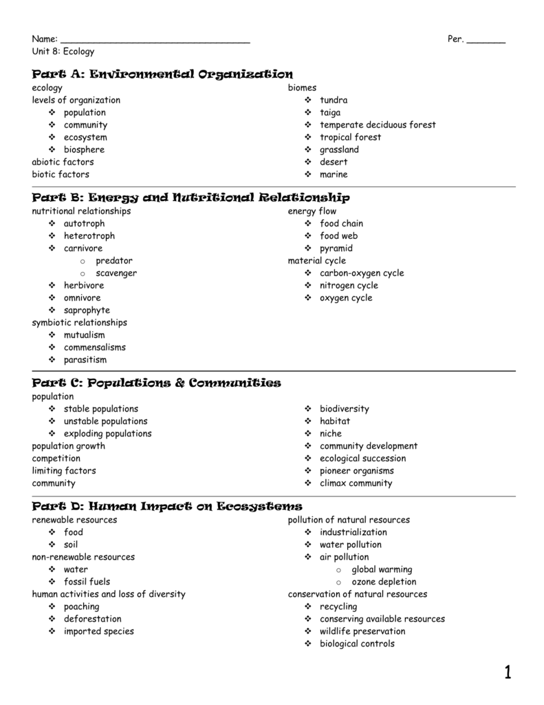 ecology