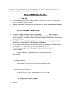 Our Comprehensive Emergecy Response Plan.