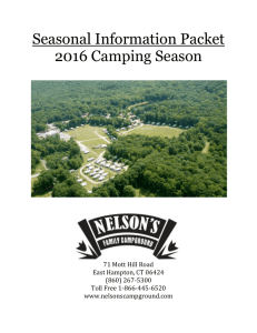 Seasonal Information Packet - Nelson`s Family Campground