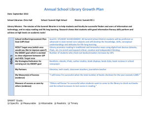 Annual School Library Growth Plan