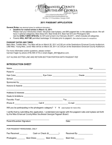 2011 PAGEANT APPLICATION General Rules (see attached bylaws