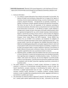 COSTA RICA Questionnaire- Mandate of the special Rapporteur on