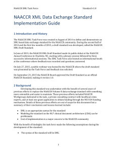 Implementation Guide - NAACCR XML Draft Standard