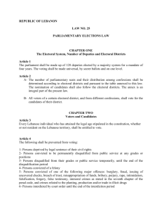 Parliamentary Elections Law No. 25