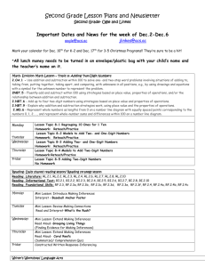 Second Grade Lesson Plans and Newsletter Second Grade